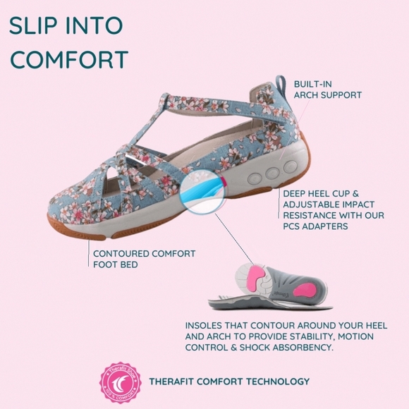 NWT Therafit Footwear black walking sandals - size 8 - Picture 2 of 9